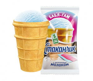 Мороженое Энгельское Бабл Гам, 70г ваф.стакан