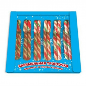 Карамель Трость со вкусом клубники 12г