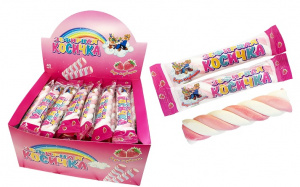 Маршмеллоу Зефирная косичка клубника 12г