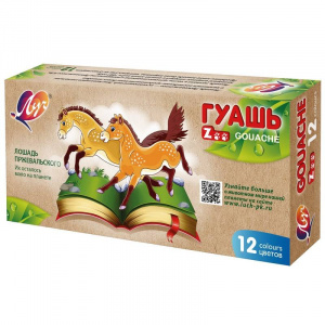 Гуашь ЛУЧ "Zoo", 12 цв., 15 мл