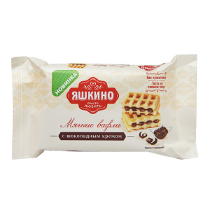 Мягкие вафли с шоколадным кремом Яшкино 40г