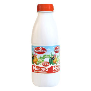Молоко ультрапастеризованное Вкуснотеево бут. 3,2% 900г