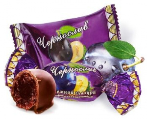 Конфеты глазир Чернослив в темной глазури 1кг