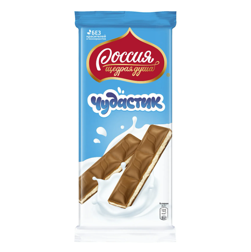 Шоколад молочный / Россия щедрая душа Чудастик 90 г