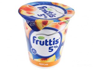 Йогурт Фруттис сливочное лакомство персик 5% 290г