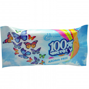 Влажные салфетки Озон без запаха, 15шт.