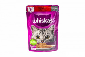 Корм  Whiskas с соусом в ассорт 75г