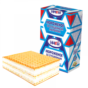Мороженое со сгущенным молоком Иней 65г брикет