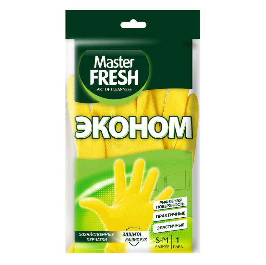 Мастер Фреш ЭКОНОМ перчатки хоз.резиновый S/M