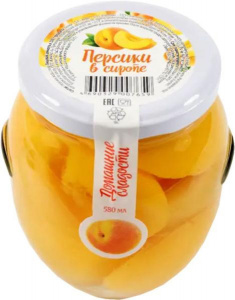 Персики в сиропе Домашние сладости 580г
