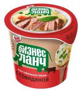 Бизнес ланч картофельное пюре с говядиной 40гр