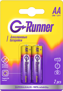 Батарейки АлкалиновыеG-Runner AA  2шт 