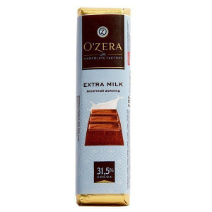 Шоколад молочный O'zera с молочной начинкой 1/47г