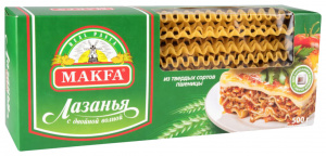 Макаронные изделия лазанья с двойной волной Макфа 500г