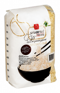 Рис пропаренный длиннозерный Кубаночка 900г