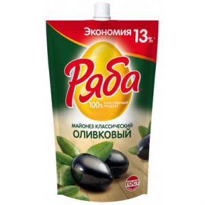 Майонез Ряба классика оливковый 50.5 % 350 г