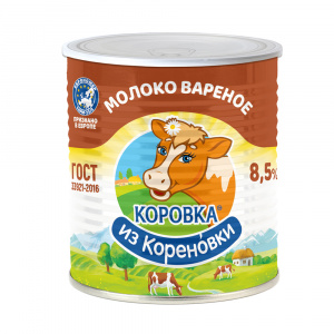 Молоко сгущ.вареное сах.Коровка из Кореновки ж/б, 370г