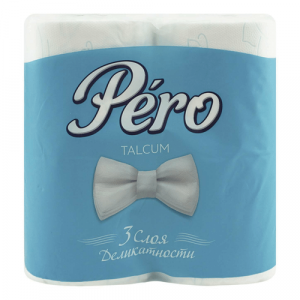 Туалетная бумага Pero talcum 3-х слойная 4шт