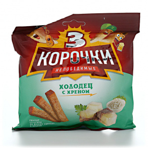 Сухарики Три корочки холодец с хреном и горчицей 60г
