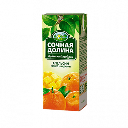 Нектар Сочная долина апельсин манго мандарин 0,2л