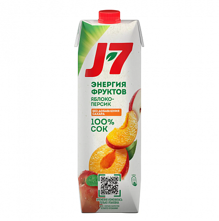 Сок J7 Яблоко-персик 0,97л